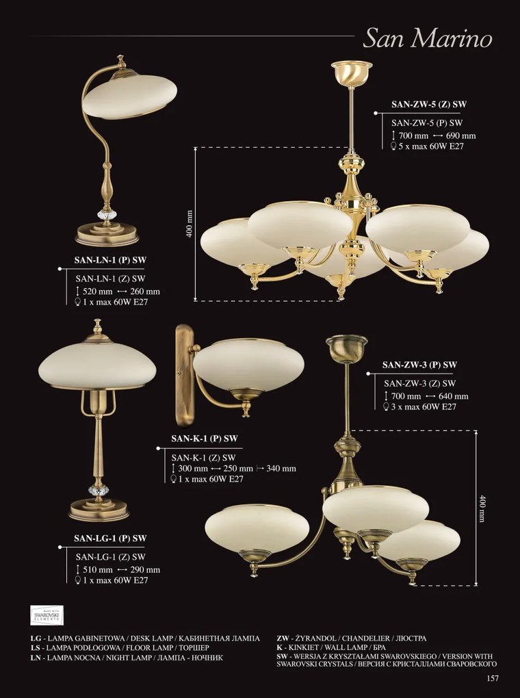 Candelabru 5 brate design clasic Cristal Scholer San Marino