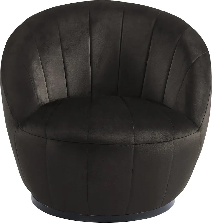 Fotoliu Rotativ – Design Modern și Confortabil, Material Textil, stofă Monolith Maro Inchis