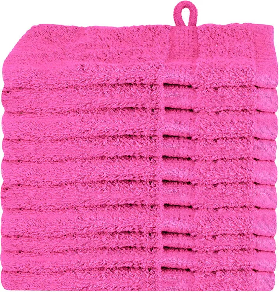 vidaXL Prosop pentru musafiri SOLUND 10 pcs Roz 15 x 21 cm 550 gsm