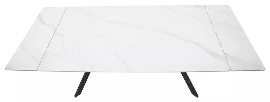 Masă de bucătărie Lumiere 180 x 90 cm, alb / negru