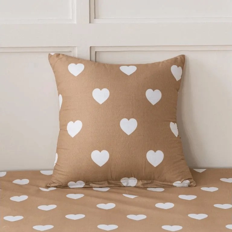 Lenjerie de pat din microfibra CARAMHEART maro Dimensiune lenjerie de pat: 2 buc 70 x 90 cm | 200 x 220 cm
