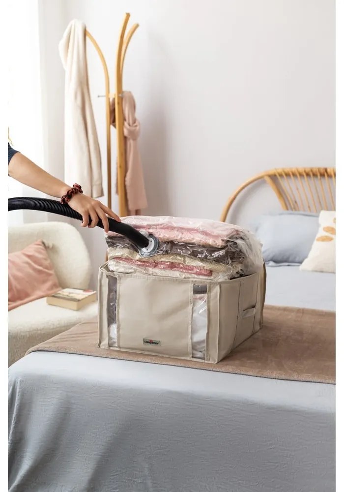 Cutie de depozitare pentru haine din material textil cu vacuum 42x40x25 cm Life – Compactor