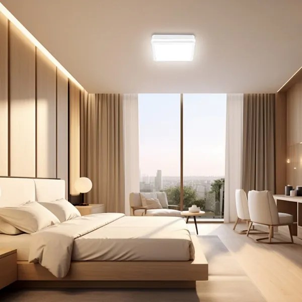 Brilagi - Aplica LED de exterior cu senzor BENE LED/18W/230V 22x22 cm alb IP54