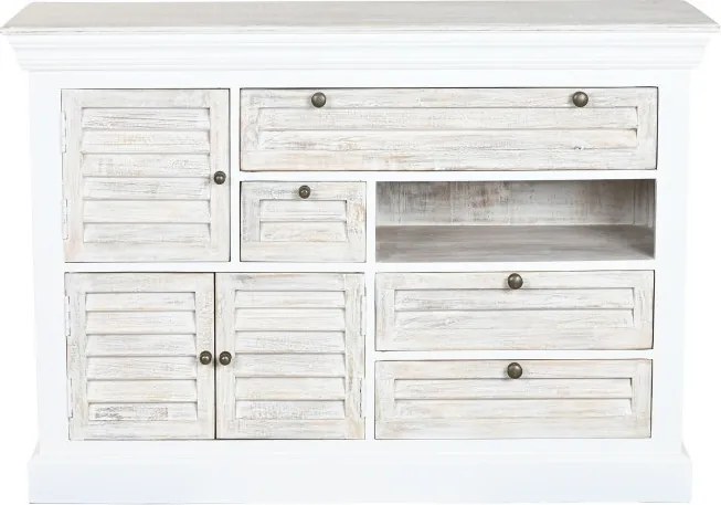 Comoda vintage din lemn de mango "Worn out White"