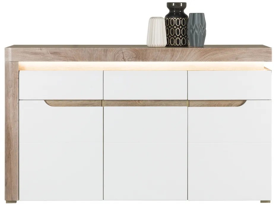Irma Im-04 Oak/ White High Gloss Comoda