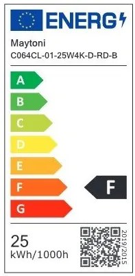 Spot LED aplicat, plafoniera dimabila design tehnic Alfa negru 12,5cm, 4000K