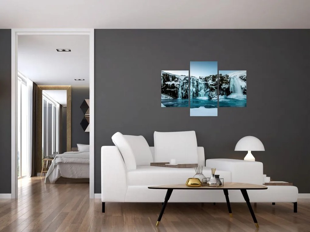 Tablou cu cascade înghețate (90x60 cm)