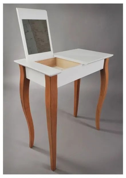 Măsuță de toaletă cu oglindă Ragaba Dressing Table, lungime 85 cm, alb
