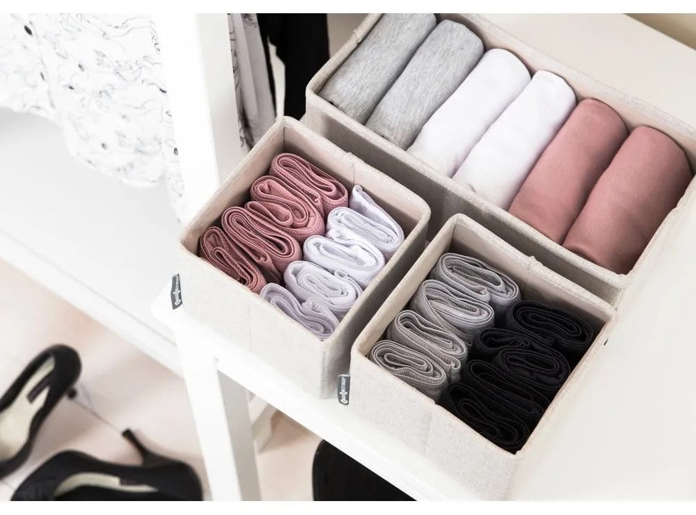 Set 3 organizatoare Bigso Box of Sweden Drawer, bej