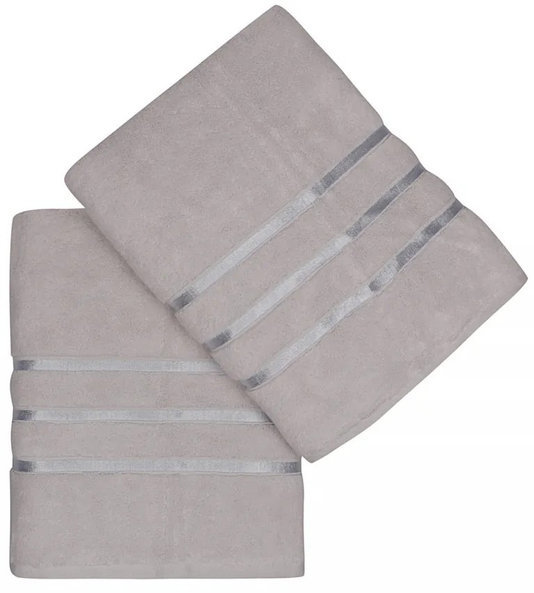 Set 2 Prosoape de Baie Dolce, 70x140 cm, 100% Micro Bumbac, 560 gsm, Bej Cacao cu Lapte