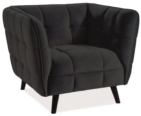 Fotoliu catifea Culoare Negru / Wenge , CASTELLO 1 VELVET