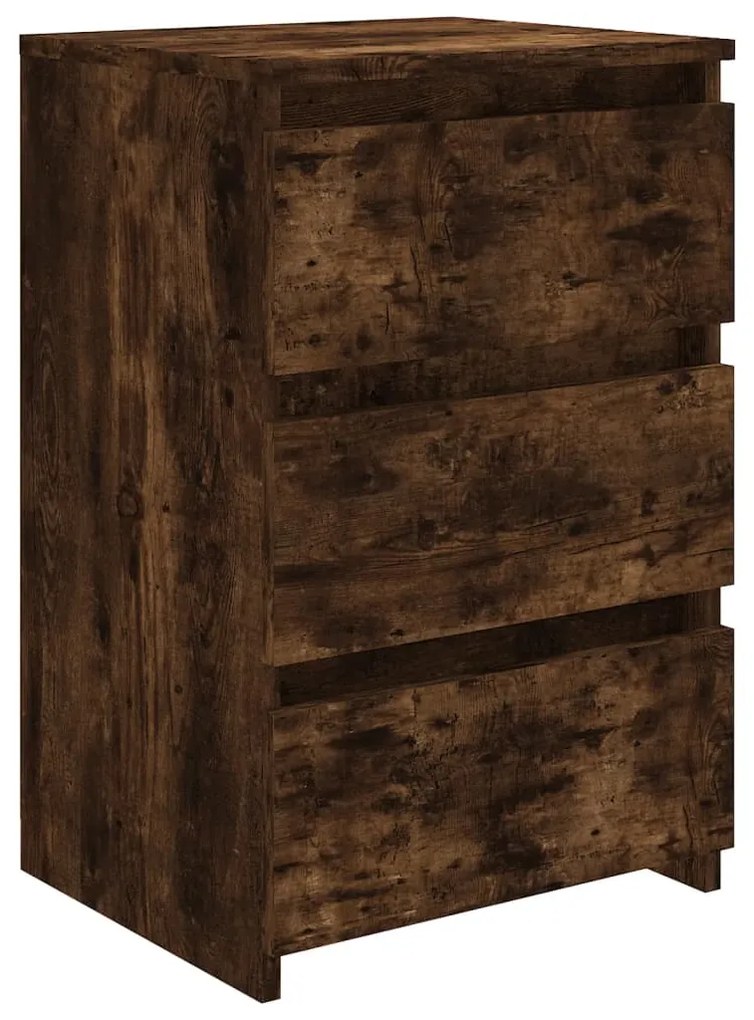 815171 vidaXL Noptieră, stejar fumuriu, 40x35x62,5 cm, lemn prelucrat