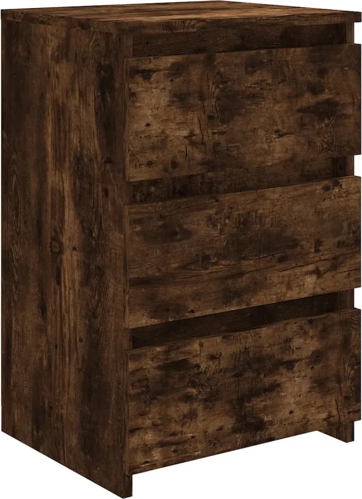 vidaXL Noptieră, stejar fumuriu, 40x35x62,5 cm, lemn prelucrat