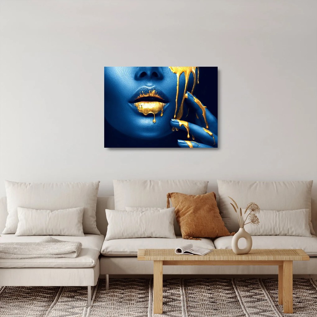 Tablou pe sticlă cu fața omeneaască (70x50 cm)