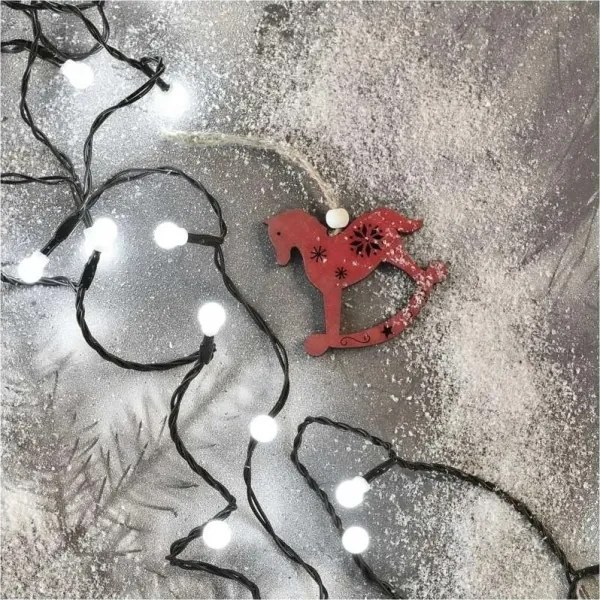 Instalație luminoasă LED, 200 LED, 8 funcții, 20 m, IP44, alb rece