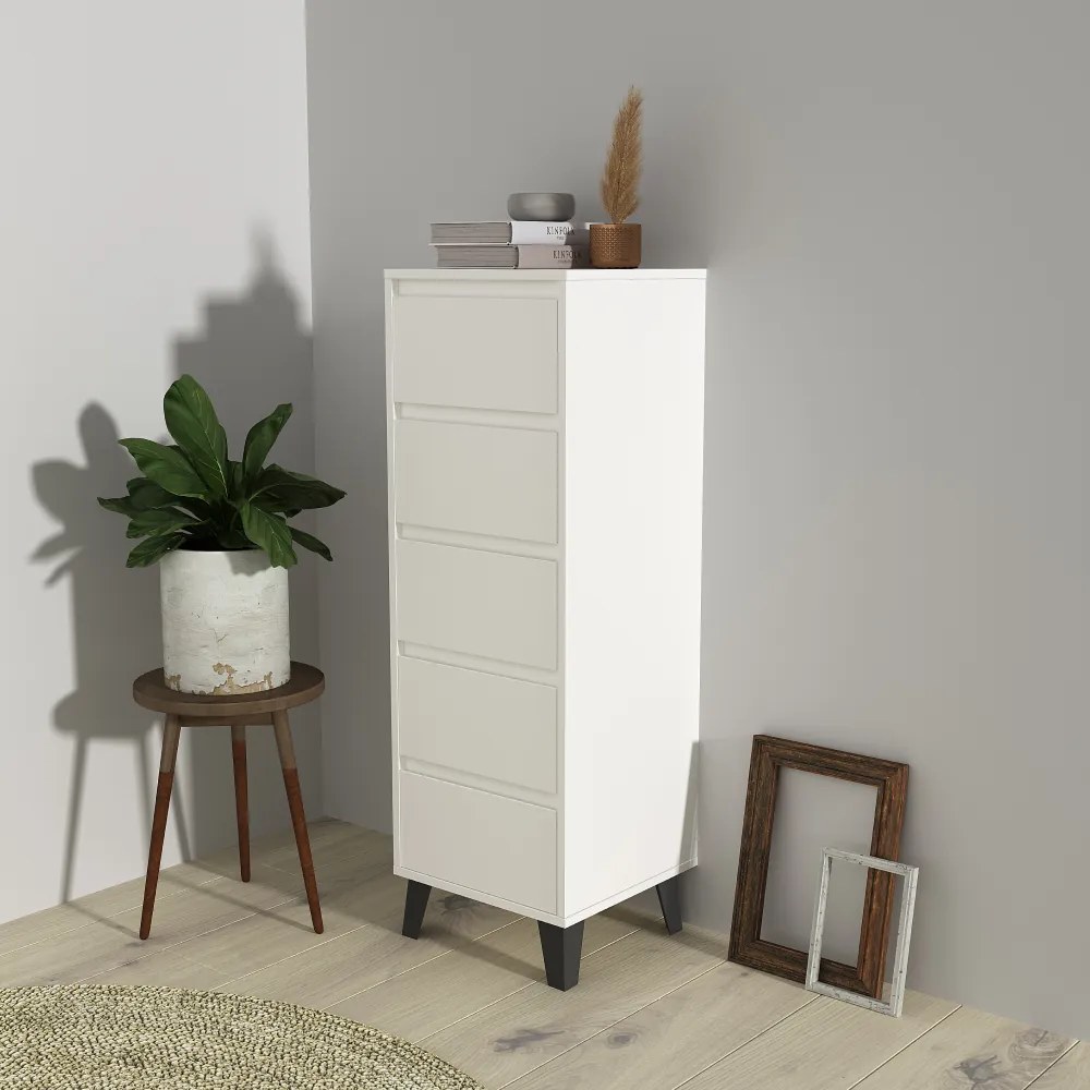 Comoda BOGAN 5S40, albă