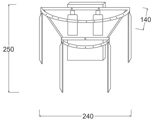 Aplica design deosebit AMEDEO, crom 17106/2W-CHR ZL