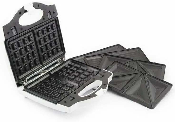 Prajitor de paine tip Sandwich Maker Esperanza Portabella EKT006W3 in 1 700W Alb
