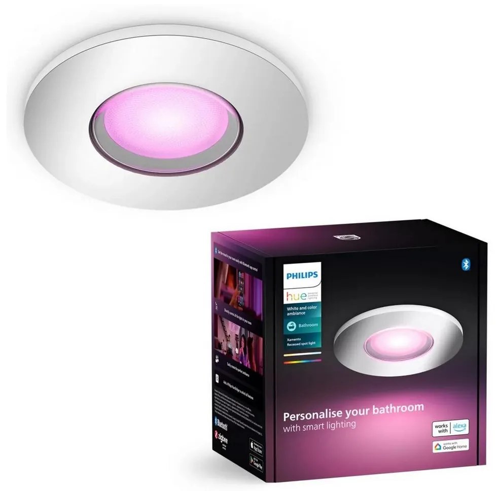 Corp de iluminat LED RGBW dimabil pentru baie Philips XAMENTO 1xGU10/4,2W/230V IP44