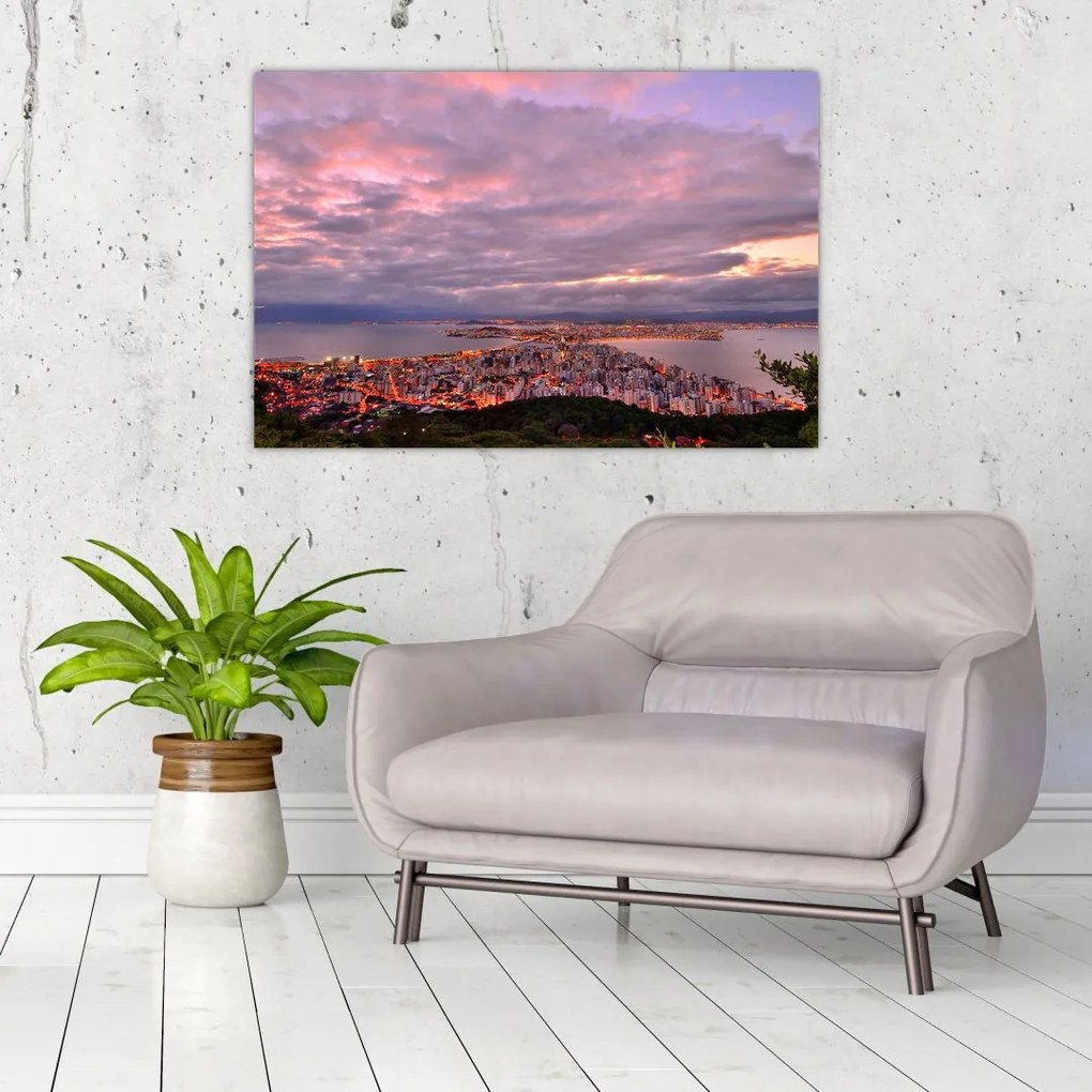 Tablou - Amurg la oraș (90x60 cm)