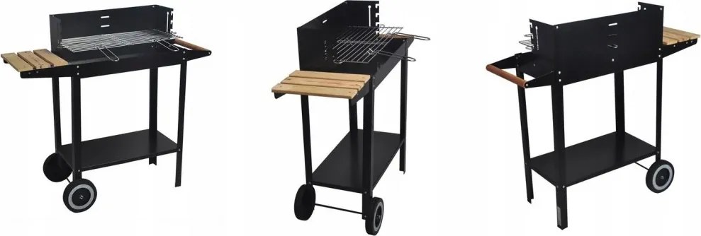 Grătar mare de grădină cu roți