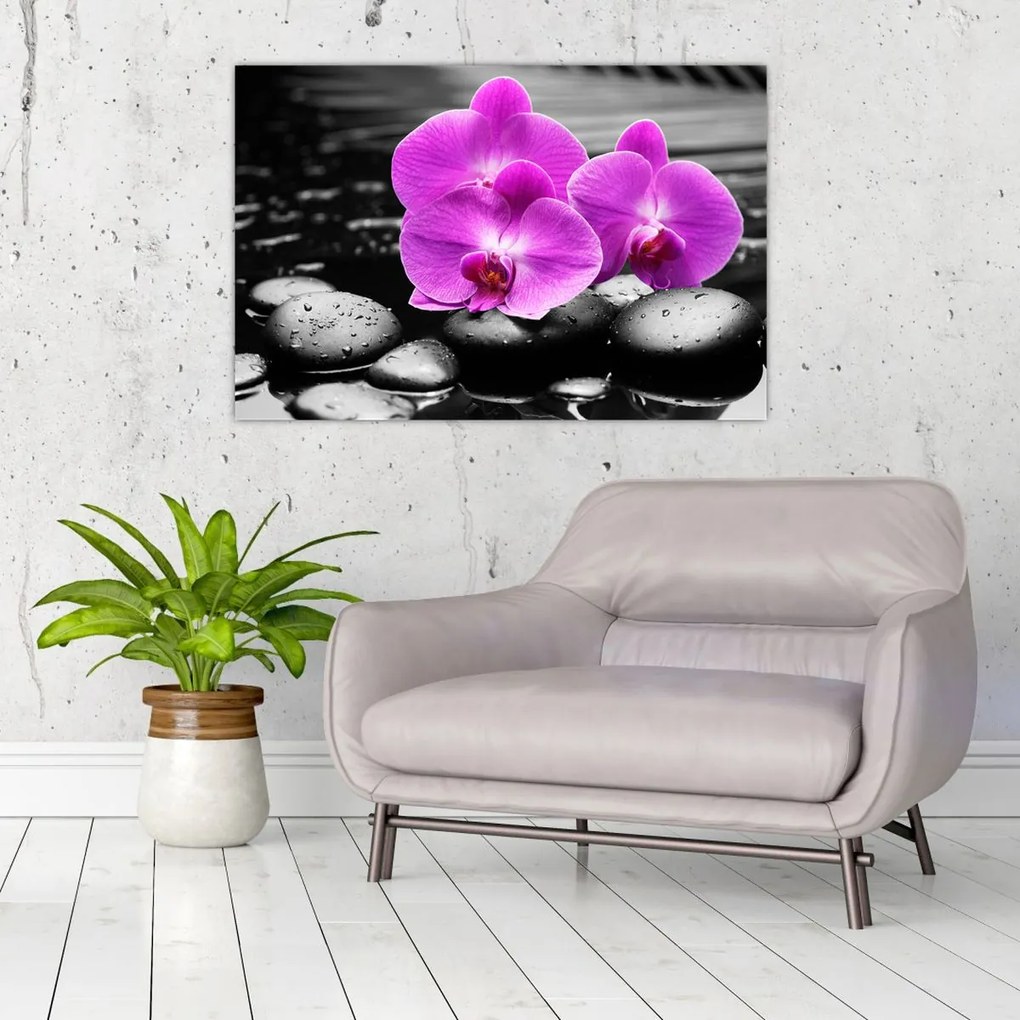 Tablou - Orhidee violet (90x60 cm)