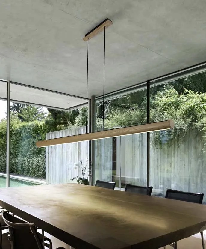 Lustra LED moderna design lemn natural Albero