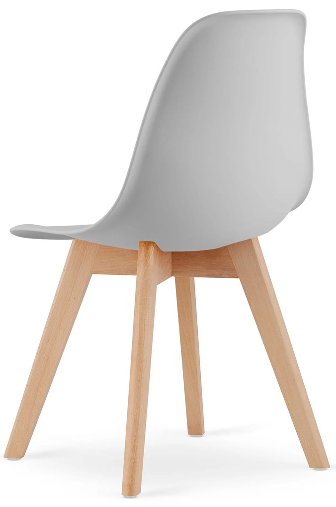 Set de masa 1 + 4, masa neagra ADRIA 120x80 cm + scaun gri KITO