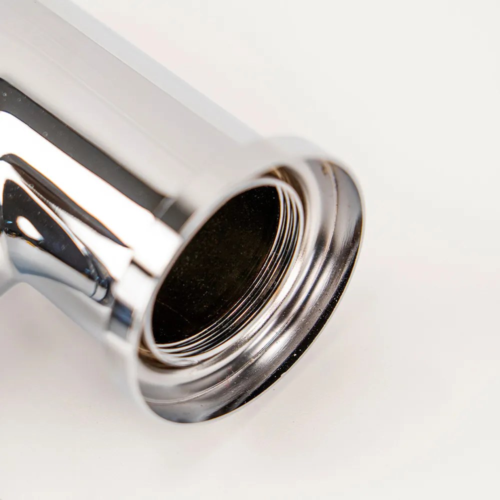 Robinet mixer pentru chiuvetă cu piedestal Corin cu gura de scurgere flexibilă alb