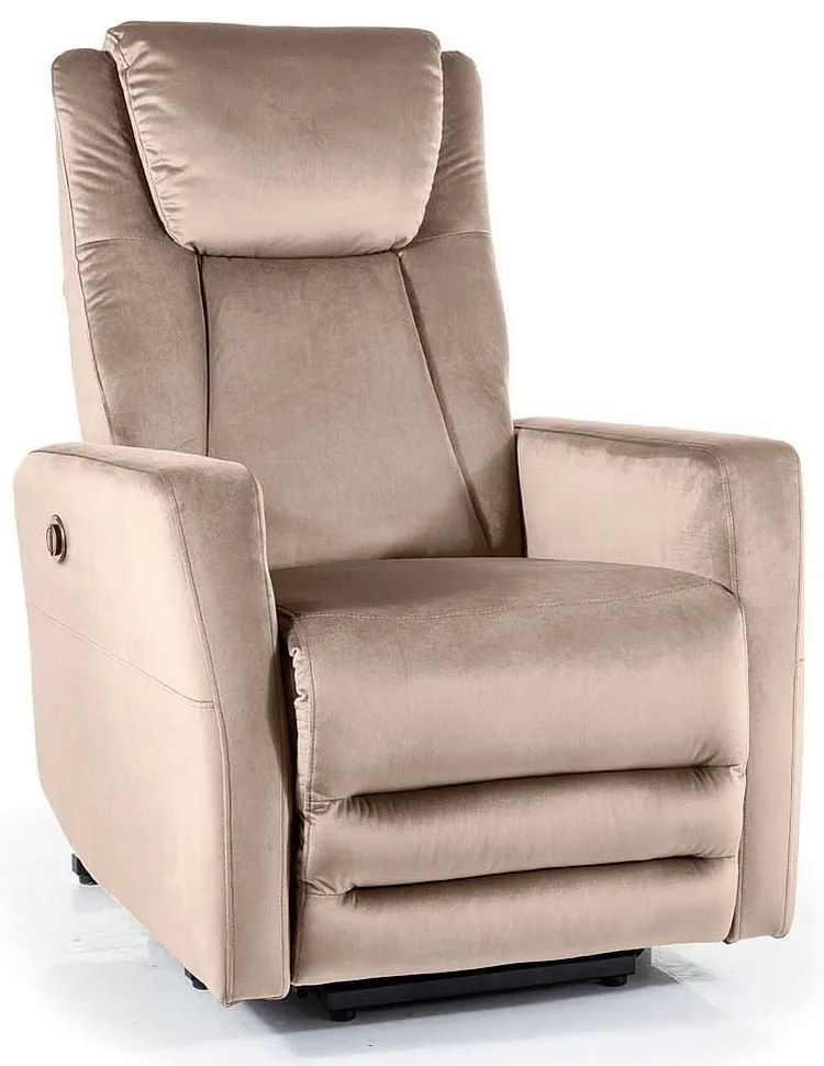 Scaun extensibil Adonis Velvet, bej