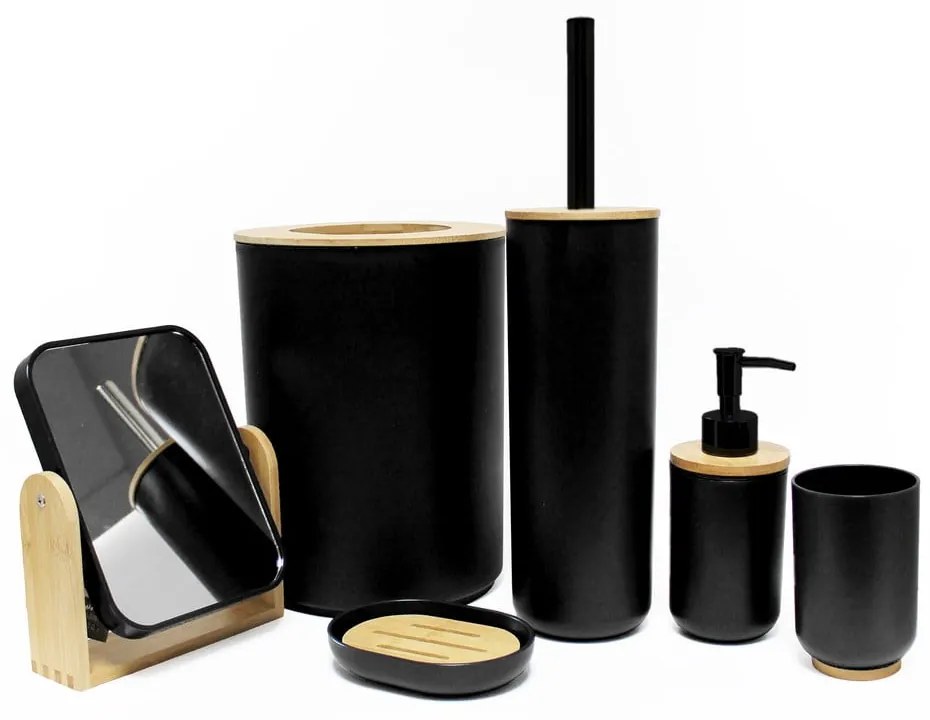 Dozator de săpun lichid negru din plastic 91 ml Smart – douceur d'intérieur