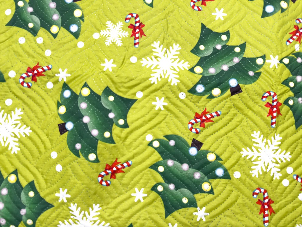 Cuvertura de pat CHRISTMAS TREE, verde Dimensiune: 170 x 210 cm