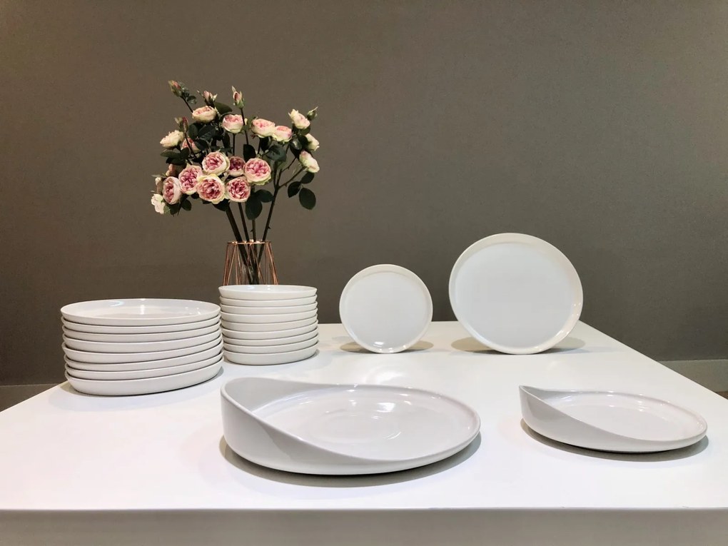 Set 108 Platouri Molecule Casablanca (30 cm Alb)