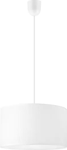 Lustră suspendată pe cablu SIRJA PLISADO 1xE27/15W/230V Ø 35 cm albă