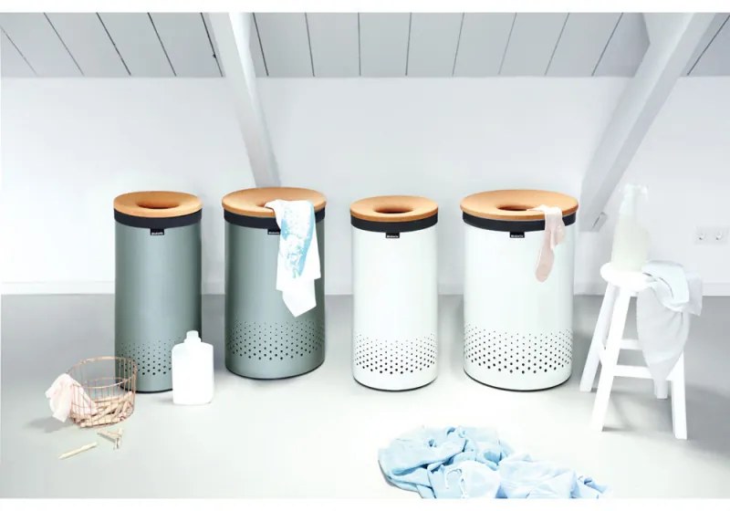 Sac pentru cos de rufe Brabantia 90300186, 30-35 L, Lavabil, Pentru cosurile Brabantia Selector 55 l, Bumbac, Gri