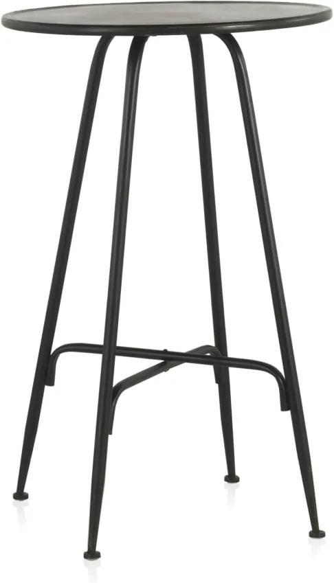 Masă de bar din metal Geese Industrial Style, înălțime 100 cm, negru