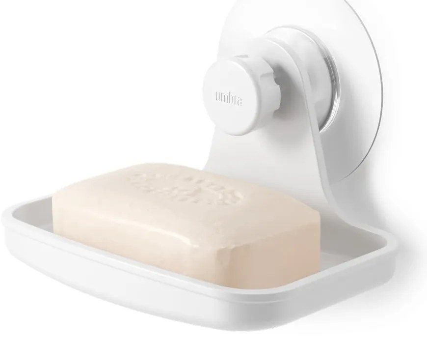 Săpunieră albă autoadezivă din plastic reciclat Flex – Umbra