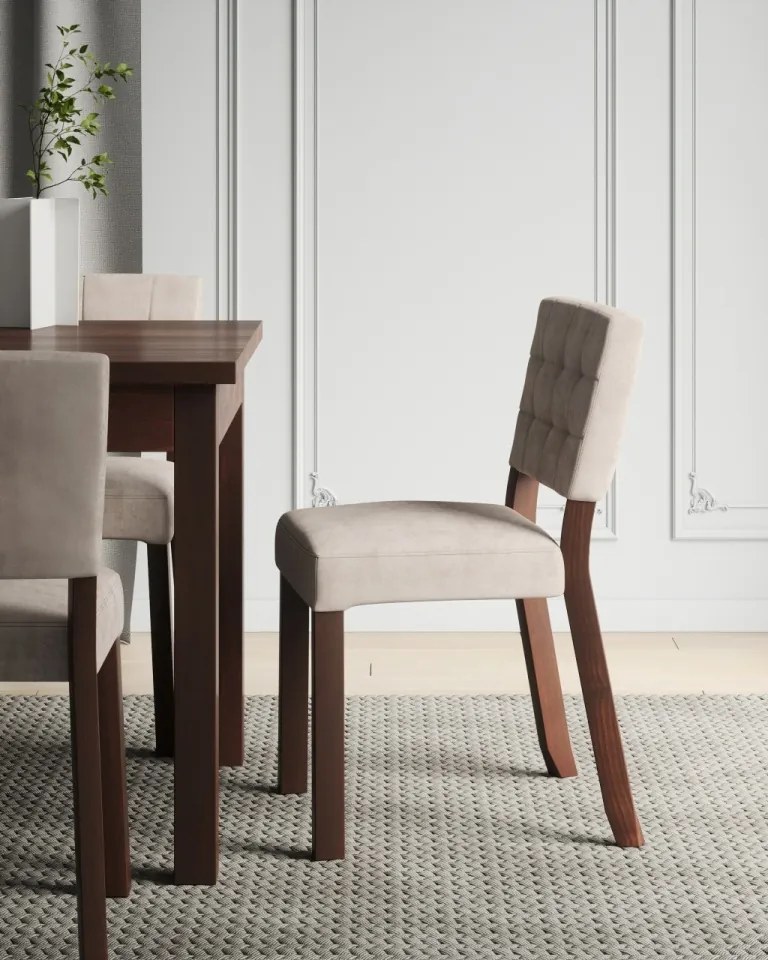 Scaun tapitat, RODOS 80, ADRK Furniture (Culoare: Negru)