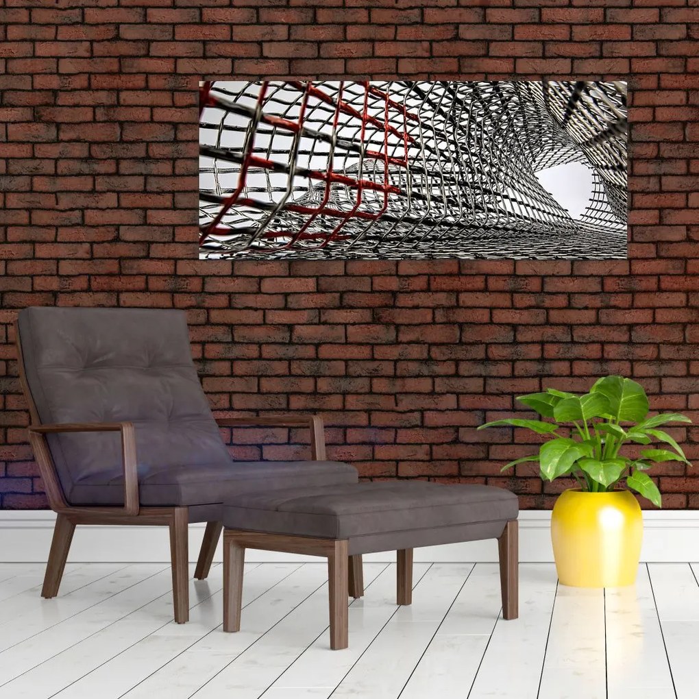 Tablou cu construcție din fier (120x50 cm)