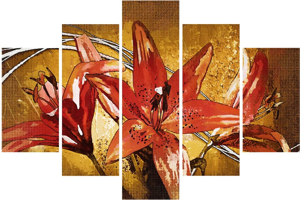 Tablou cu flori de crini (150x105 cm)