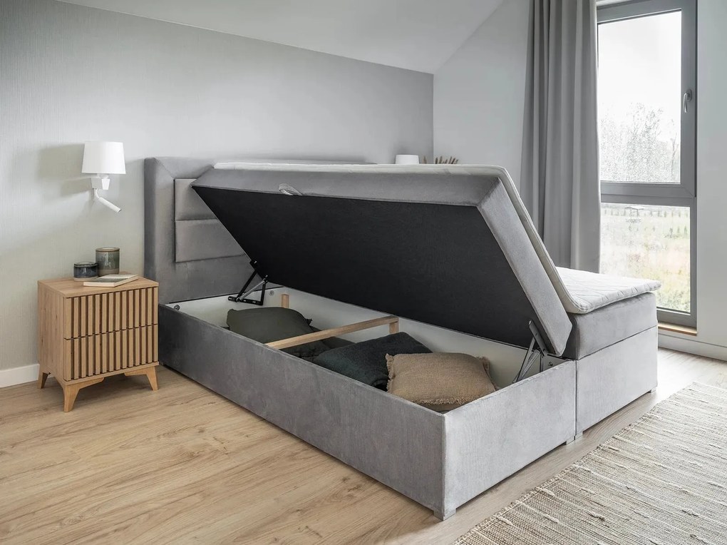 Pat lemn masiv BoxSpring Vivre 180x200 - Paros 02