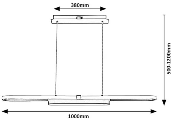 Lustră LED pe cablu CONTESSA LED/48W/230V 4000K crom Rabalux 72031