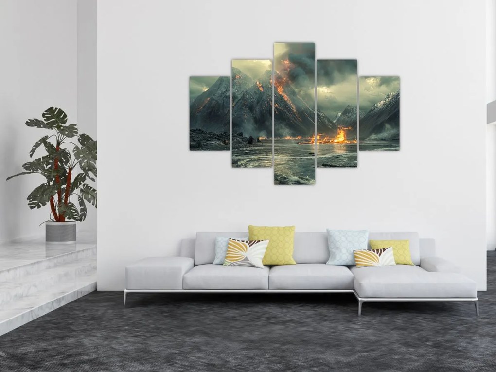 Tablou - Erupție vulcanică (150x105 cm)