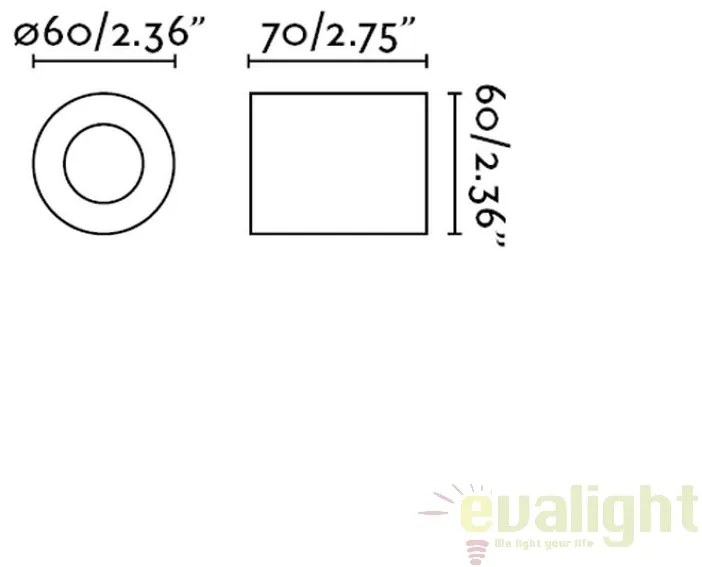 Aplica design modern minimalist TEN cupru 62154