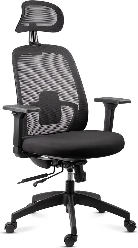 Scaun de birou ergonomic din mesh cu brațe 3D și spătar rabatabil OFF 404 negru