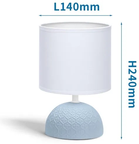 Lampă de masă 1xE14/40W/230V albastră/albă Aigostar