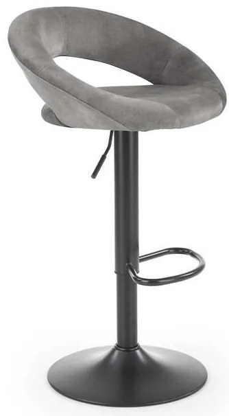 Scaun de bar H102 velvet gri