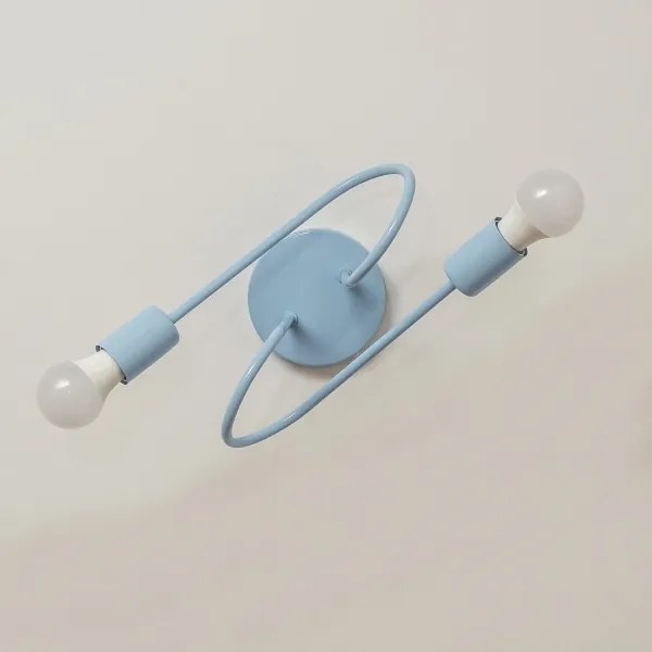 Lustru aplicat OXFORD, 2xE27/15W/230V, albastru