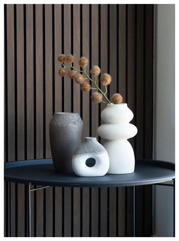 Vază crem din gresie (înălțime 26,5 cm) – House Nordic