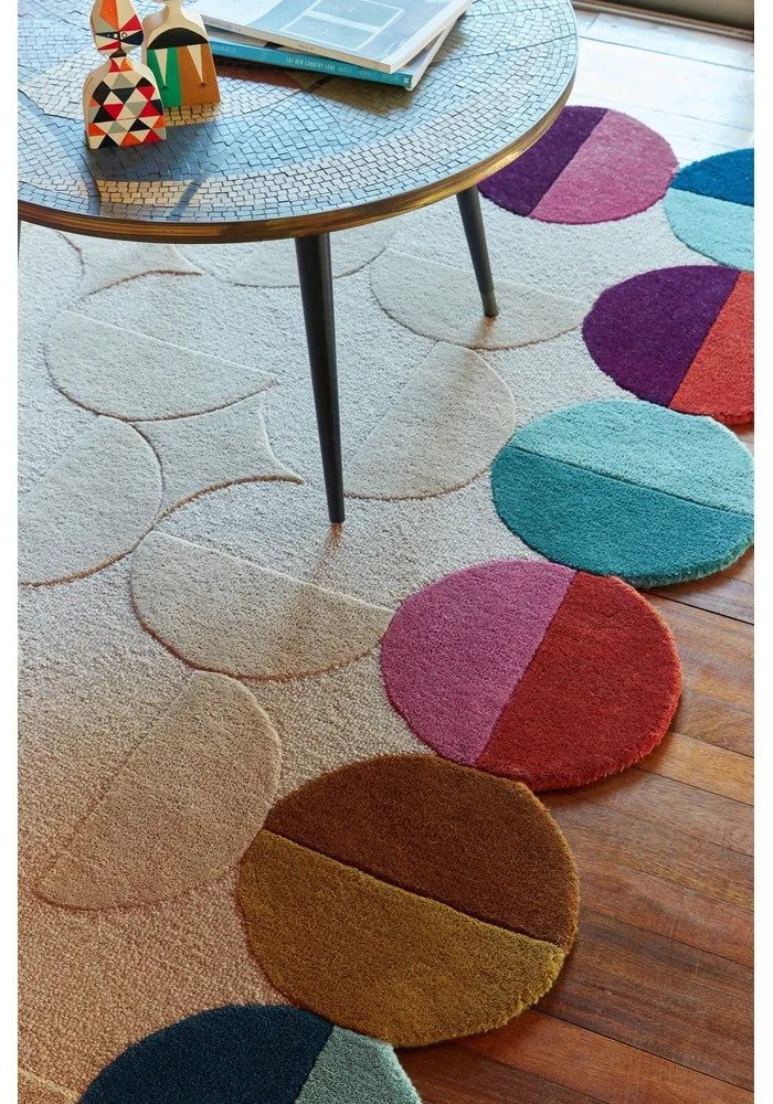 Covor bej țesut manual din lână 200x290 cm Mia Textured Scallop – Flair Rugs